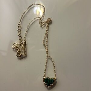 Kendra Scott Malachite Heart Necklace